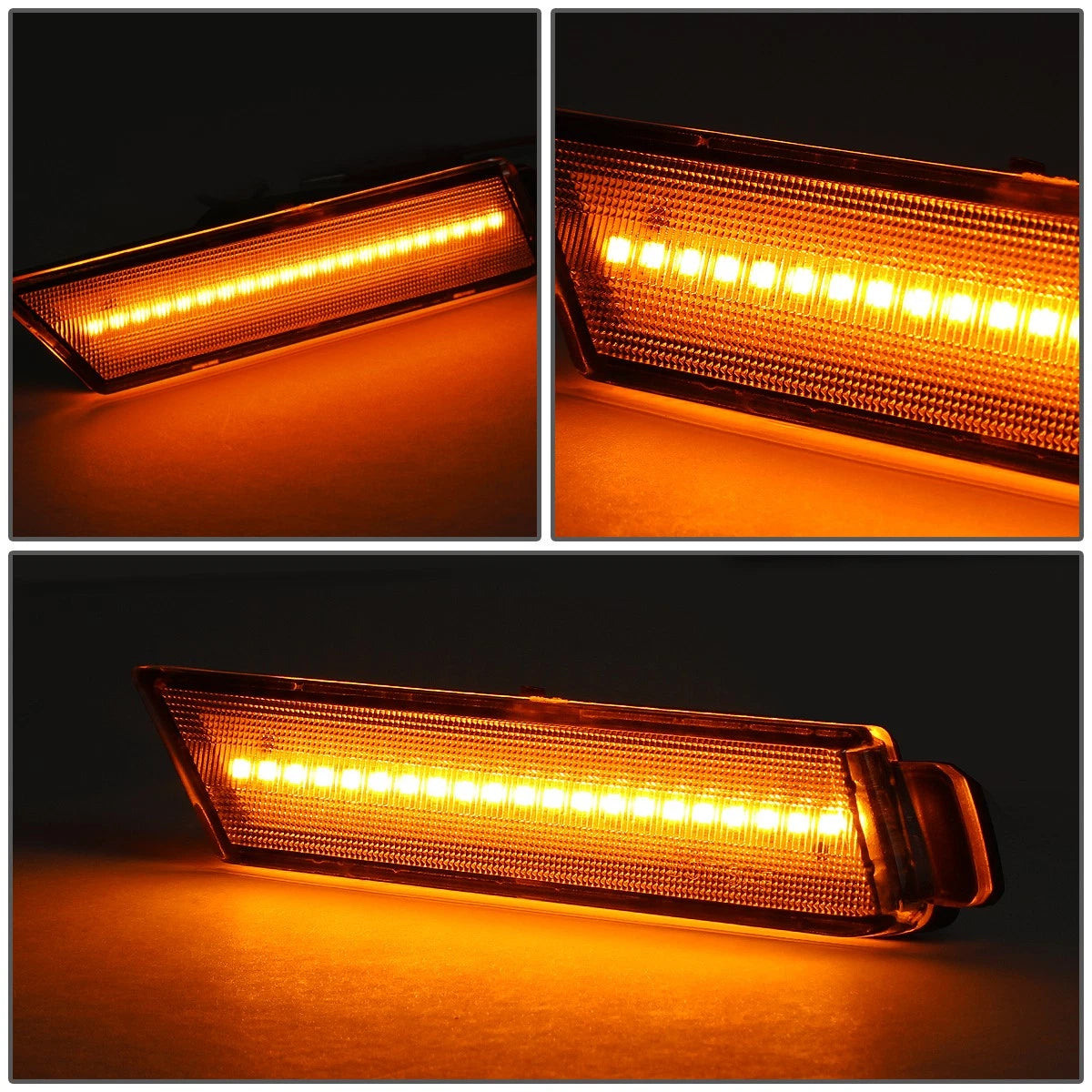 Set of 4 LED Bumper Side Marker Light Lamps for Chevy Camaro (2010–2015)