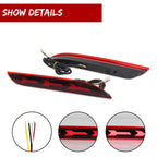 Red Lens Rear Bumper Reflectors for Ford Mustang (2015–2017)