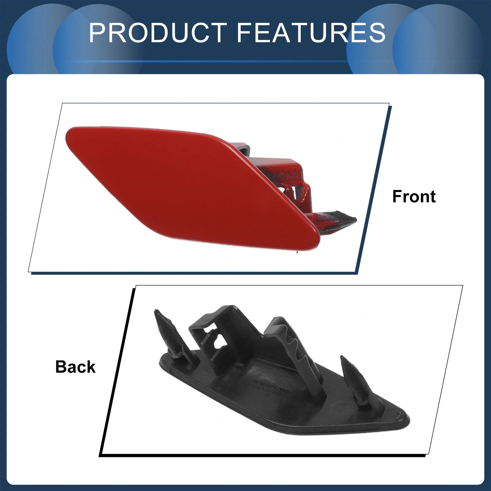 Front Right Washer Nozzle Cover Cap for Volkswagen Passat B8 (2015–2022) Red