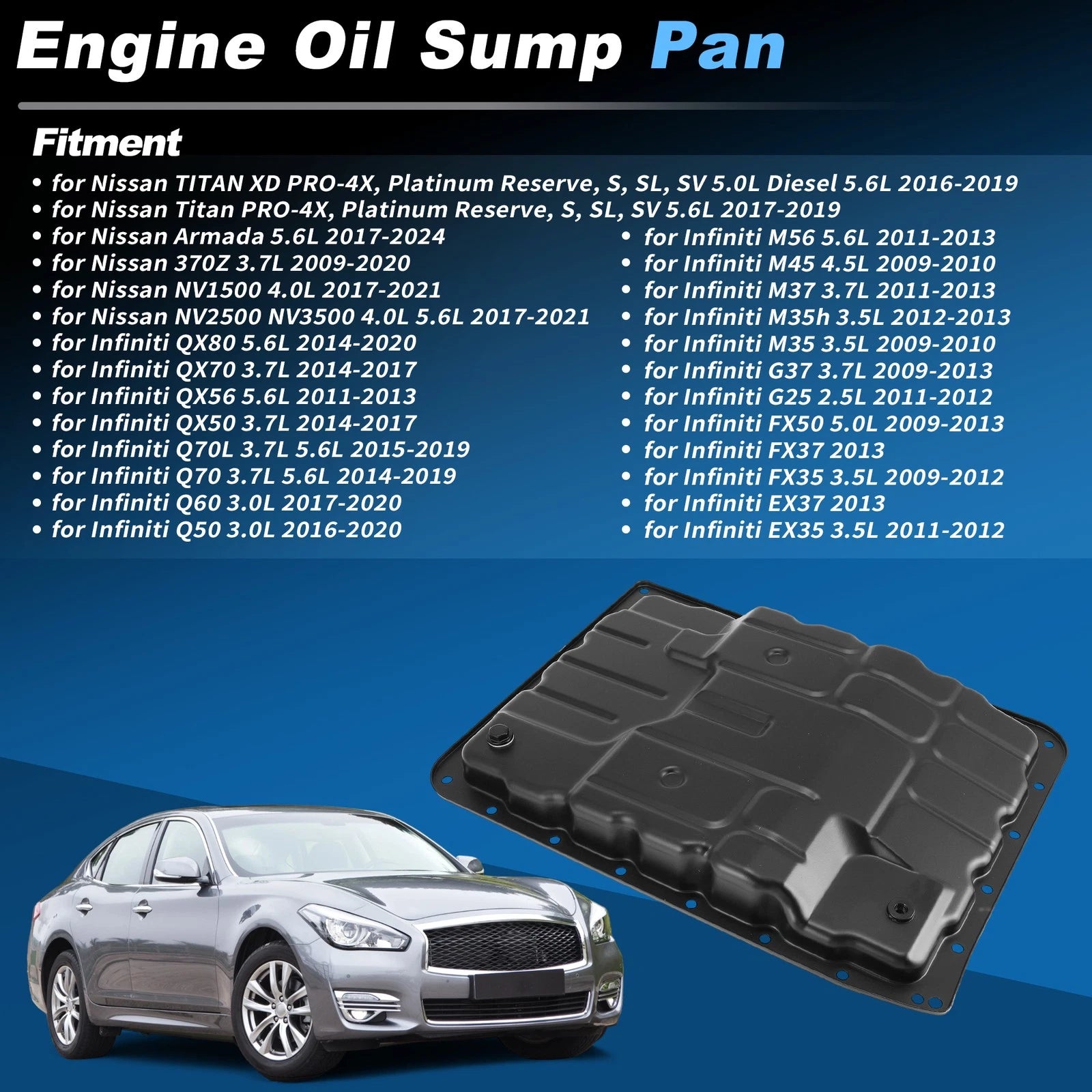 Transmission Oil Pan No.313901XJ0C for Nissan 370Z (2009–2020), Armada (2017–2024)