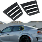 Rear Side Window Vent Louvers for Dodge Charger (2011-2021) Glossy Black