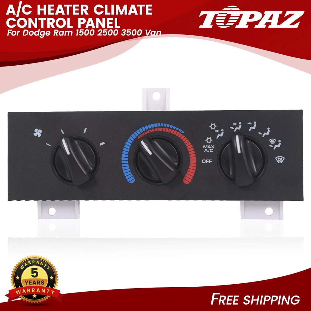 A/C Heater Climate Control Panel for Dodge Ram 1500 2500 3500 (1998–2003)