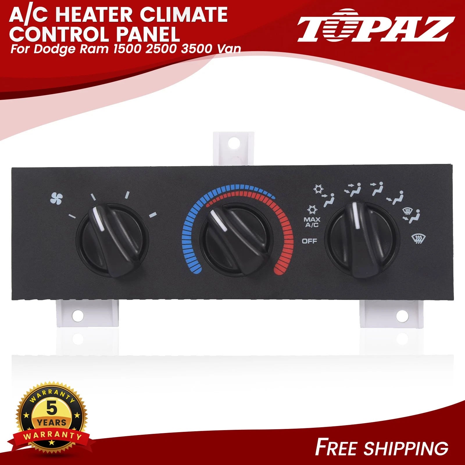 A/C Heater Climate Control Panel for Dodge Ram 1500 2500 3500 (1998–2003)