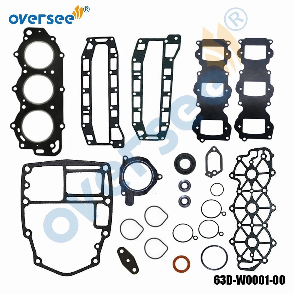 Outboard Gasket Kit for Yamaha 40-50hp 3cyl (1995–Present) 63D-W0001-00