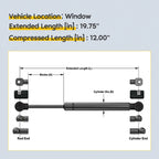 2X Window Lift Support for Chevrolet Suburban, Escalade, GMC Yukon, Tahoe