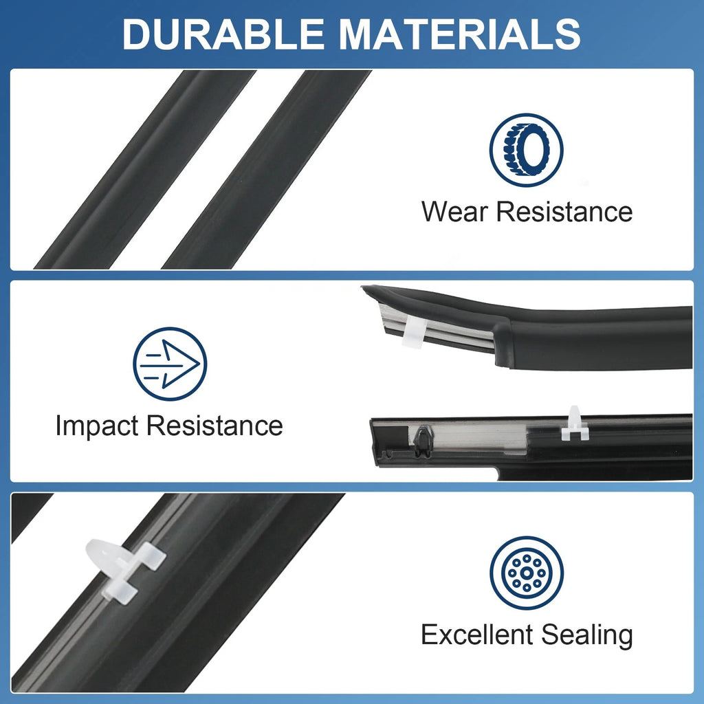 Set of 4 Window Moulding Weatherstrip Seals for Toyota Tundra (2000–2006)