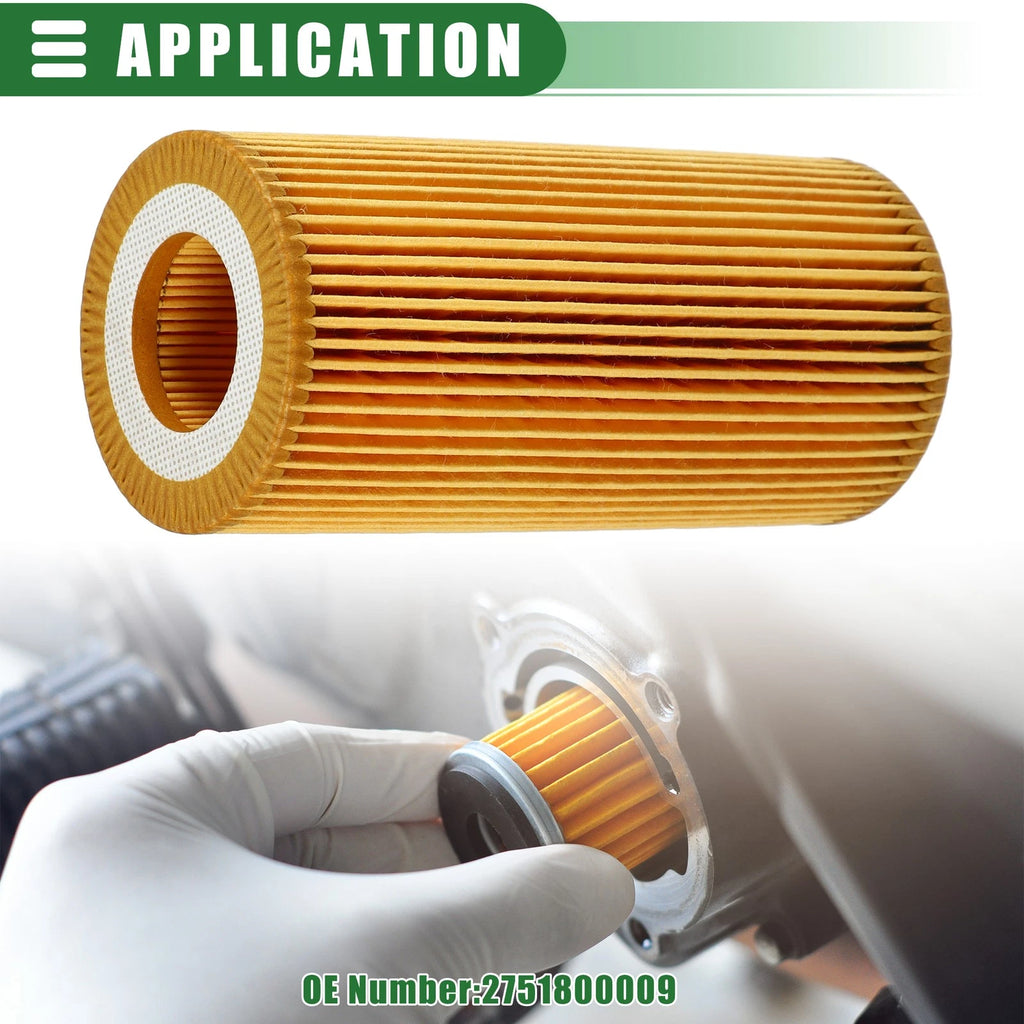 Set of 2 Engine Oil Filters for Mercedes C216 W221 (2007–2013) No. 2751800009
