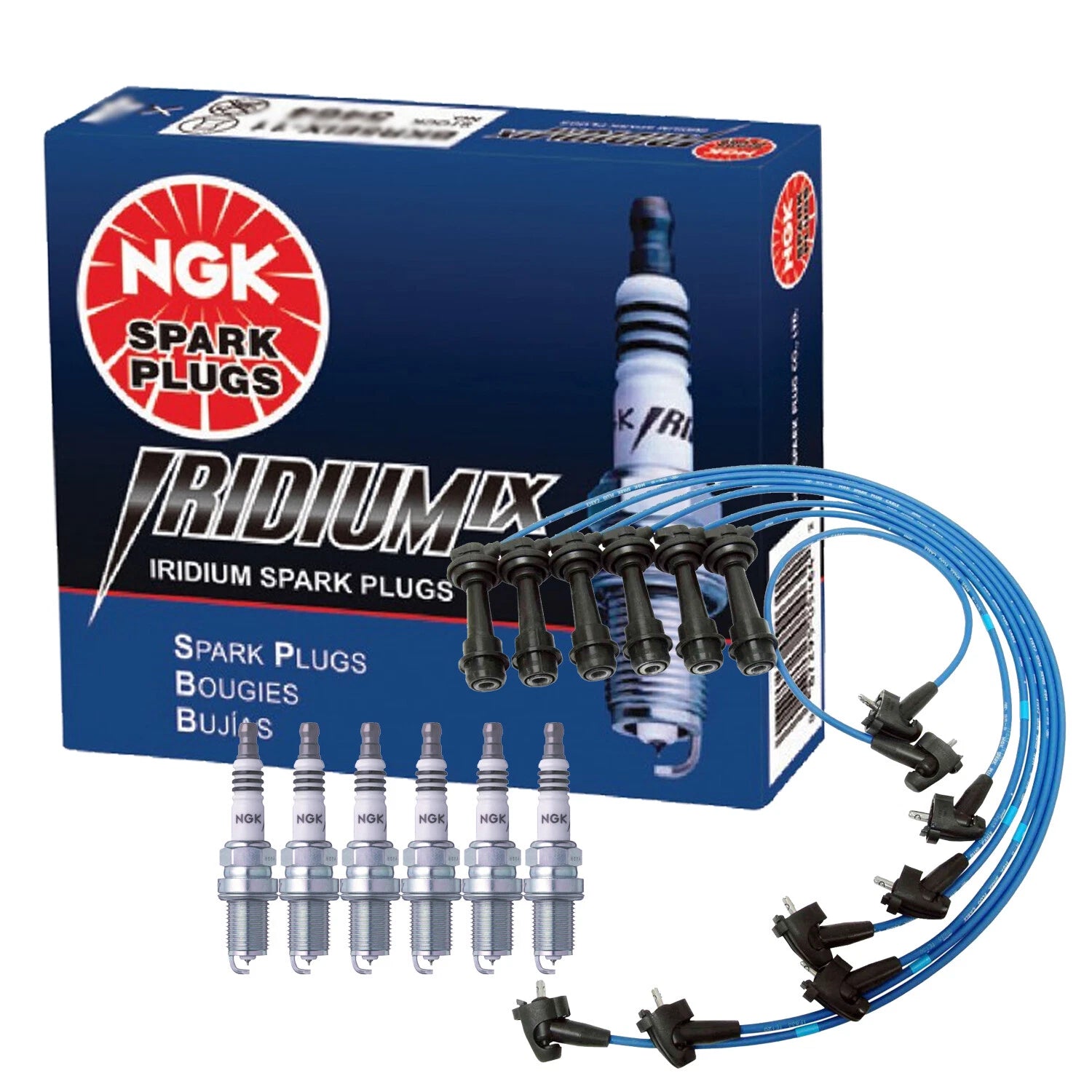 Set of 6 NGK Iridium IX Spark Plugs for Lexus GS300 Toyota Supra (1993–2002)