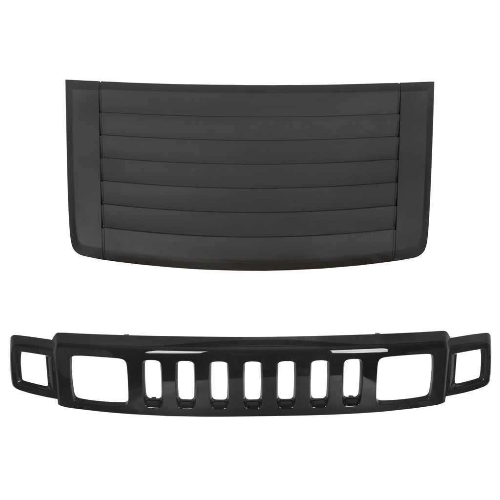 Louver Hood Air Vent Panel w/Black Grille for Hummer H3 (2006–2010)
