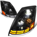 LED DRL Turn Signal Headlight Lamps for Volvo VN VNL VNM (2003–2017)