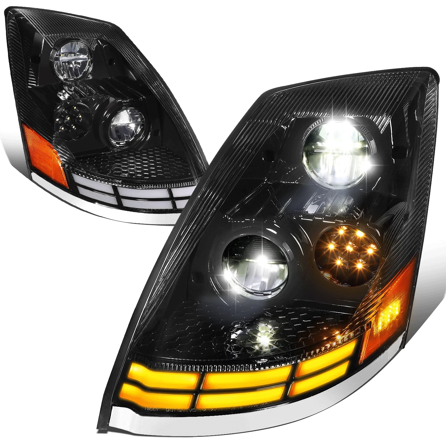 LED DRL Turn Signal Headlight Lamps for Volvo VN VNL VNM (2003–2017)