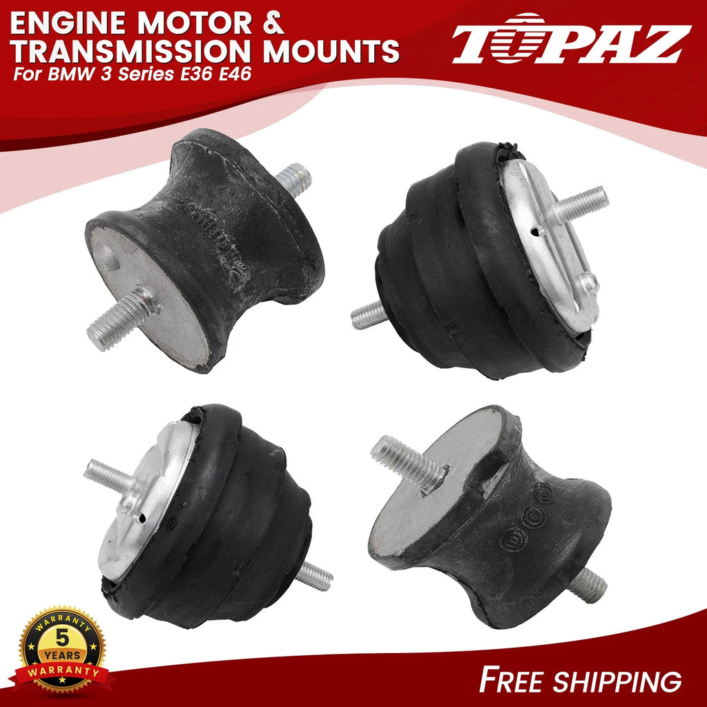 Set of 2 Engine Motor and Transmission Mounts for BMW 3 Series (1992–2006)