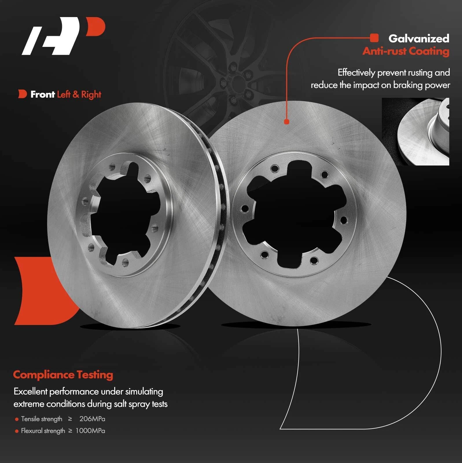 Front Disc Brake Rotors & Ceramic Pads for Nissan Pathfinder (1996–1998)