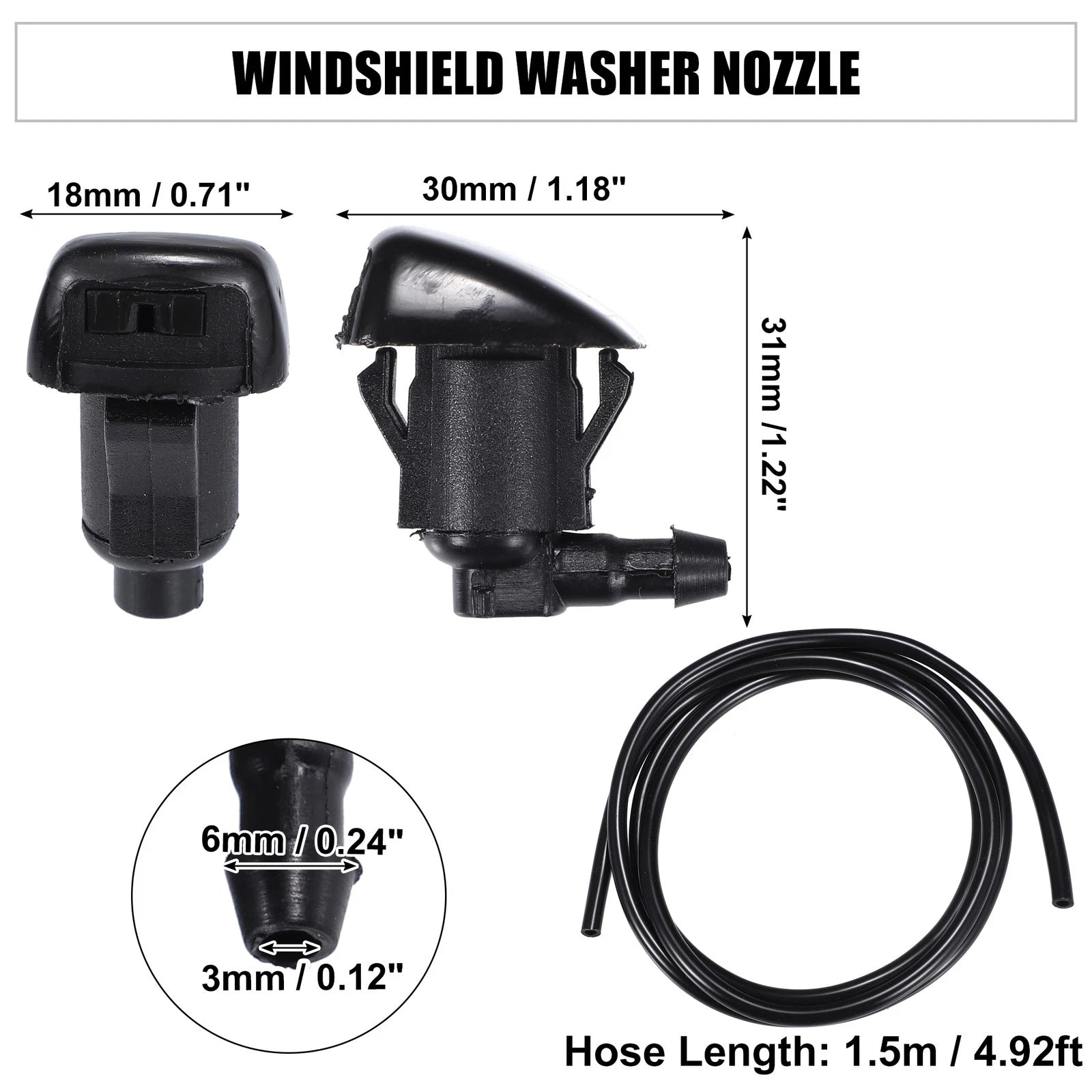 Windshield Washer Nozzle Spray Kit No. 85381AE020 for Toyota Sienna (2011–2020)