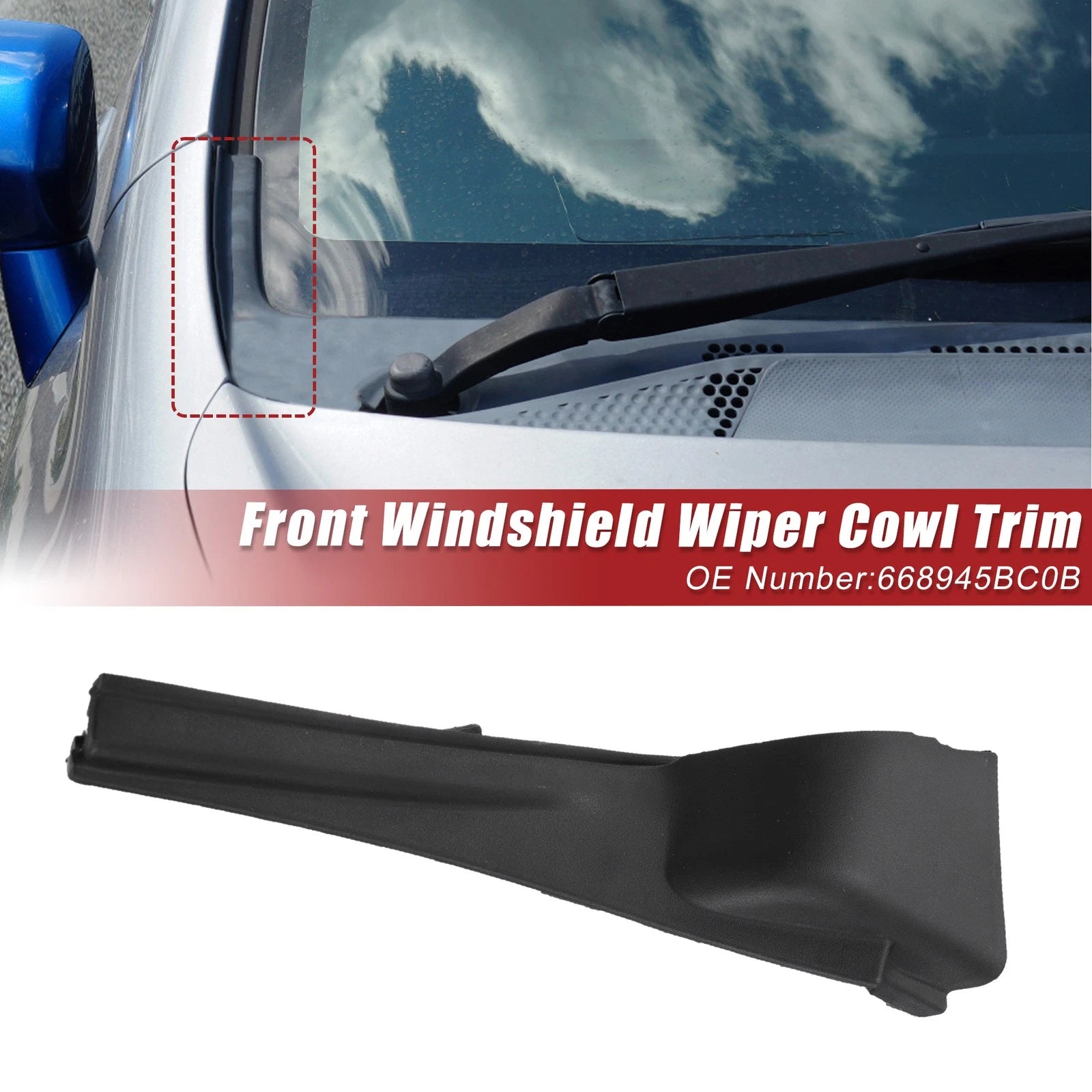 Front Right Windshield Wiper Cowl Cover Trim for Nissan Murano (2015–2017)