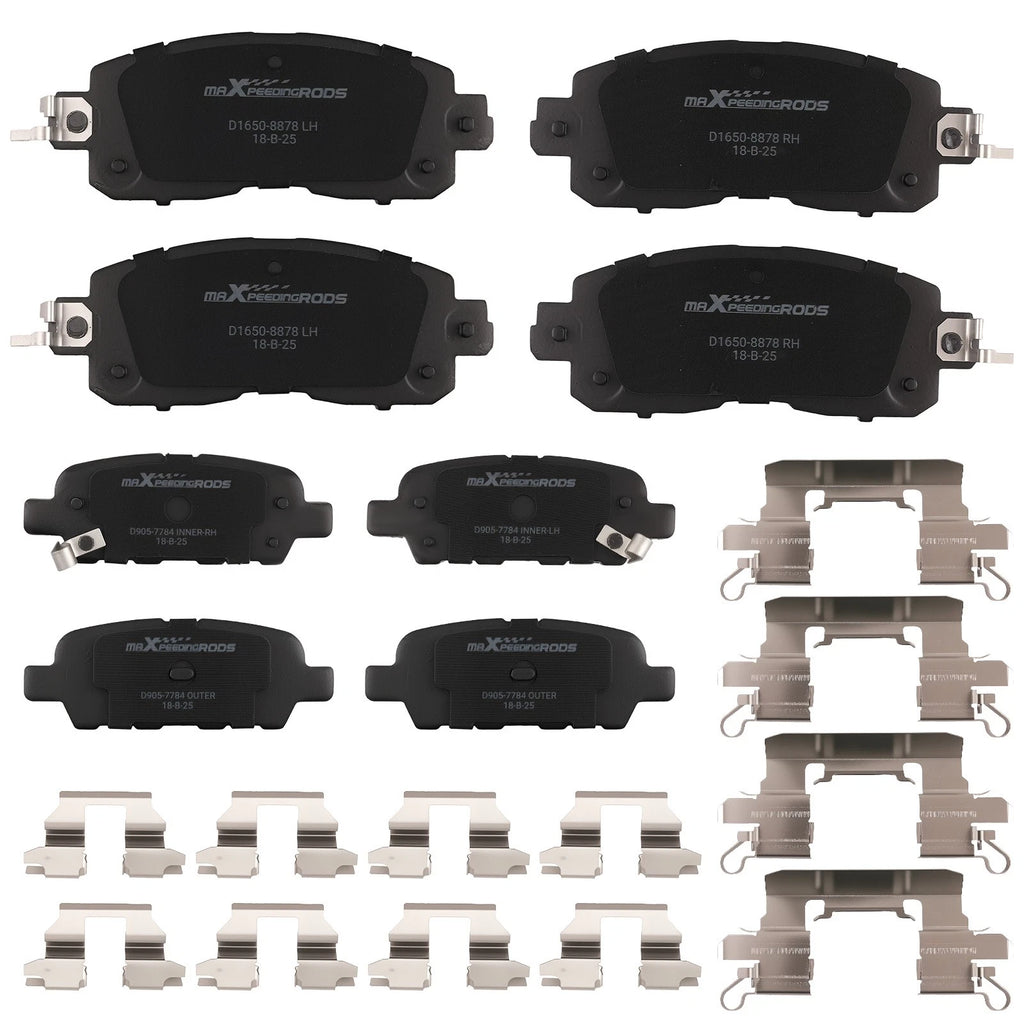 Front & Rear Ceramic Brake Pads Kit for Nissan Leaf (2014–2017) P-1650 P-905 D1650