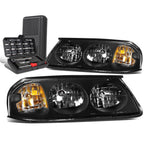 Pair of Black/Amber Side Turn Signal Lights for Chevy Impala (2000–2005)