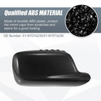 Pair Rearview Mirror Cover Cap Black Carbon Fiber for BMW 3 Series 2012–2019, 7 Series 2013–2019