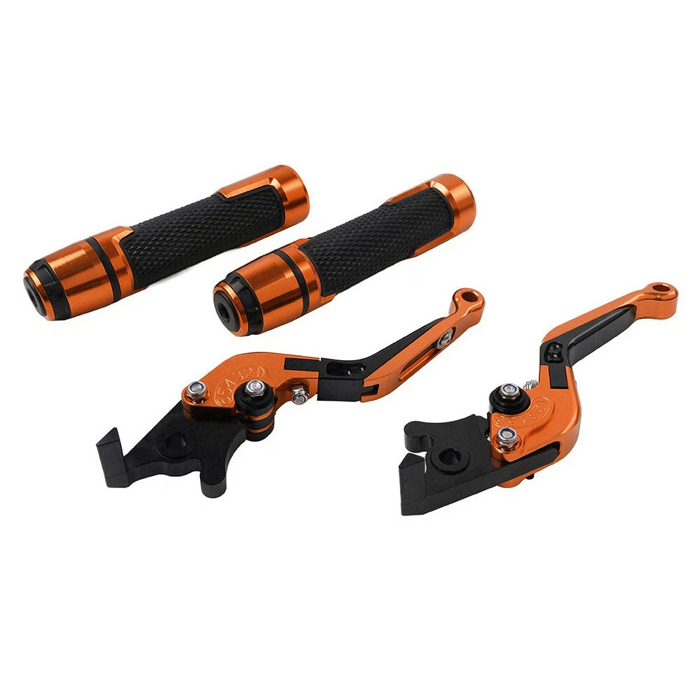 Set of 2 Orange Extendable Brake Clutch Levers for Speed Twin (2019–2023)