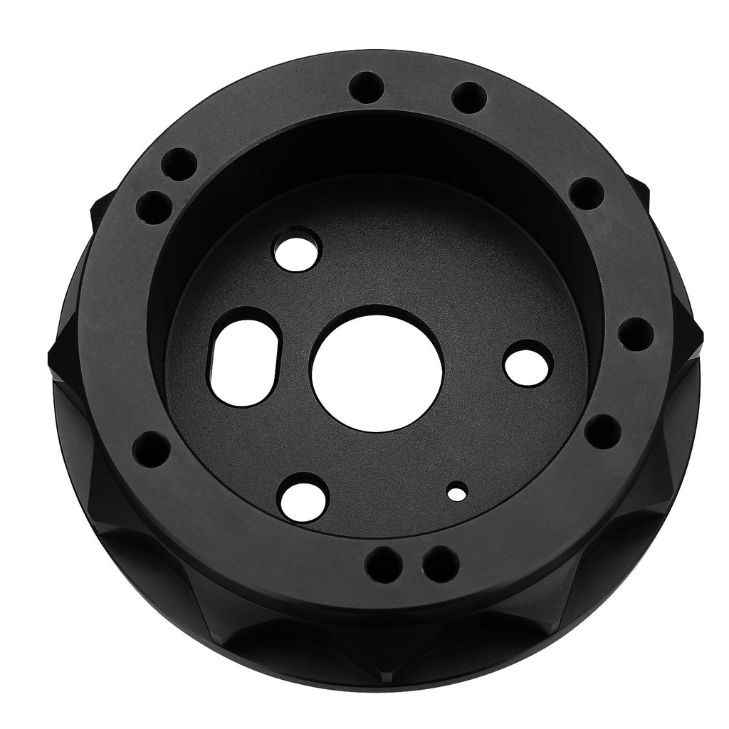 6-Bolt Hub Adapter for Ford Fairlane Mustang (1965–1969) - Black Aluminum