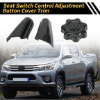 Set of 4 Carbon Fiber Pattern Seat Switch Control Button Trim for Toyota Tacoma (2016–2023)