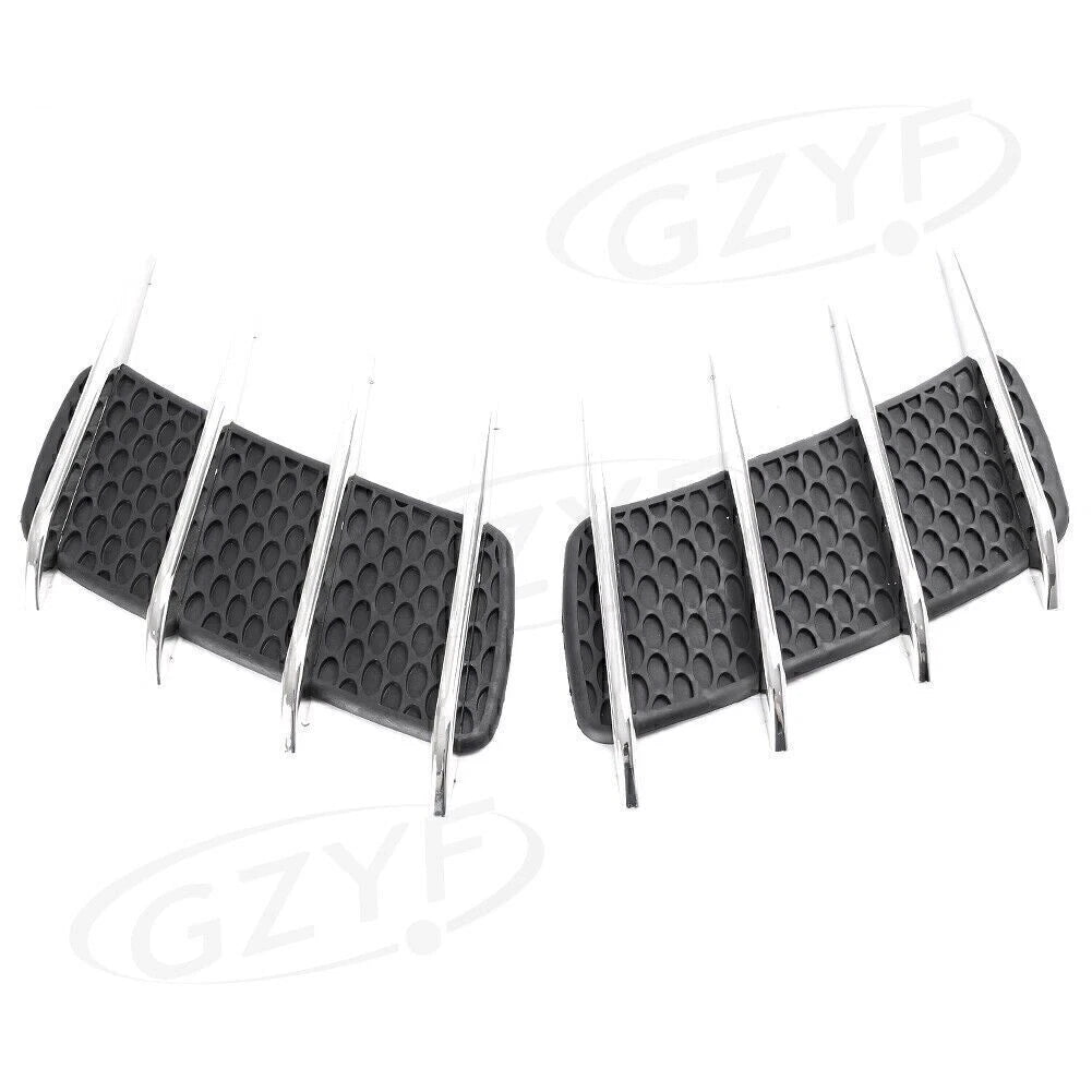 Pair Universal Double Fin Side Vent Trim Hood Air Flow Intake Cover
