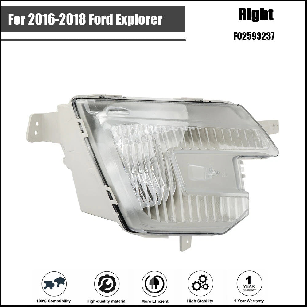 Front Fog Light for Ford Explorer (2016â2018) Passenger Right Side