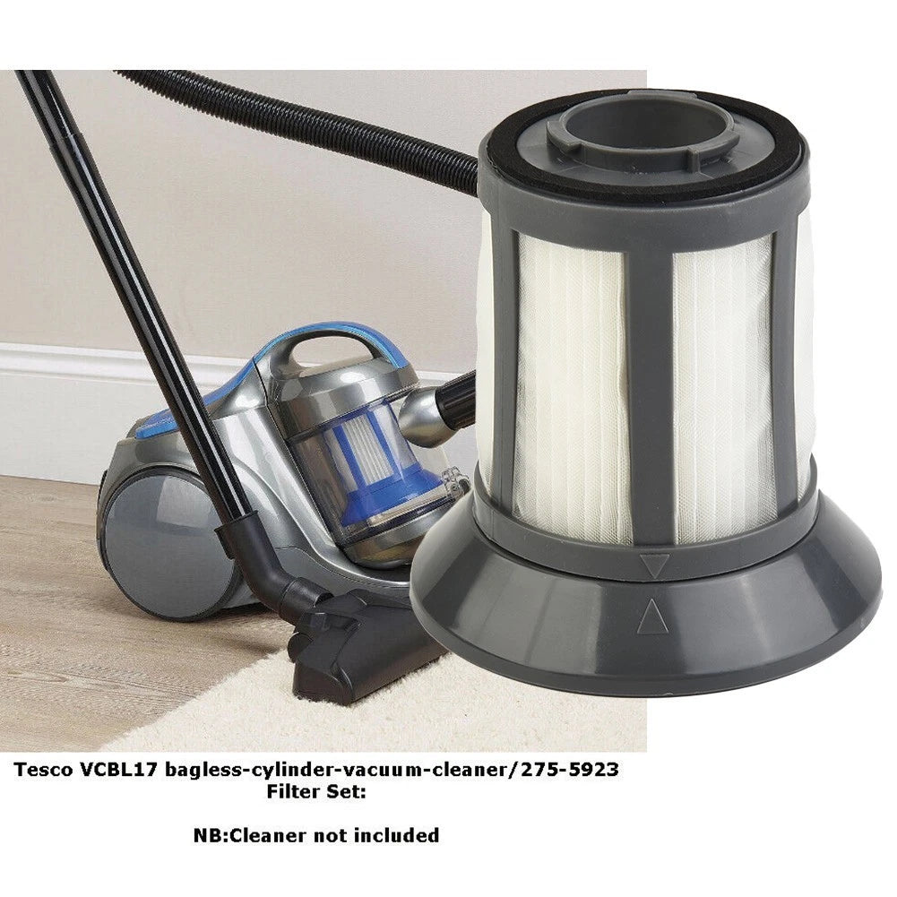 Filter Set for Tesco Cleaner Bagless Cylinder Vacuum (VCBL15, VCBL17)
