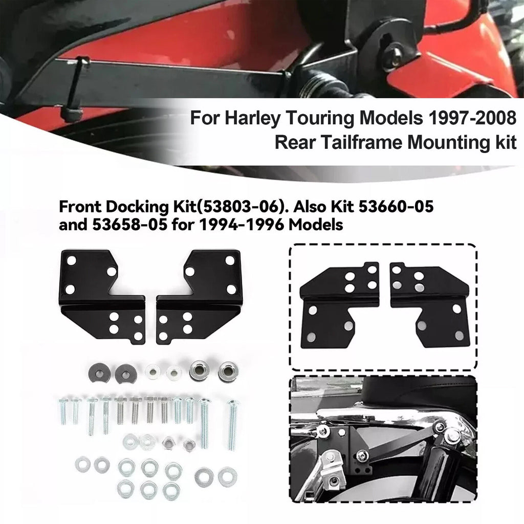 Sissy Bar Backrest Docking Hardware Kit for Harley Touring Road King (1997–2008)
