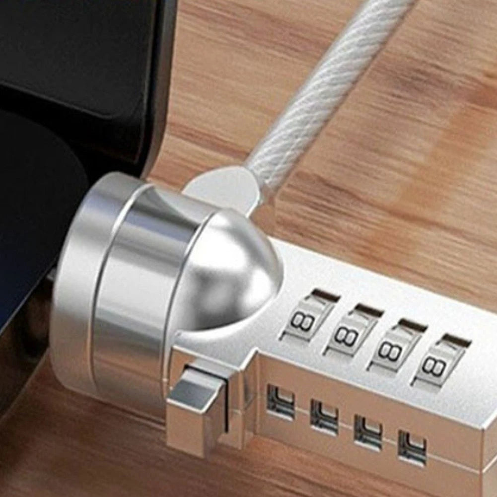 Combination Laptop Lock Steel Wire Rope 4 Digit Resettable Antitheft Device