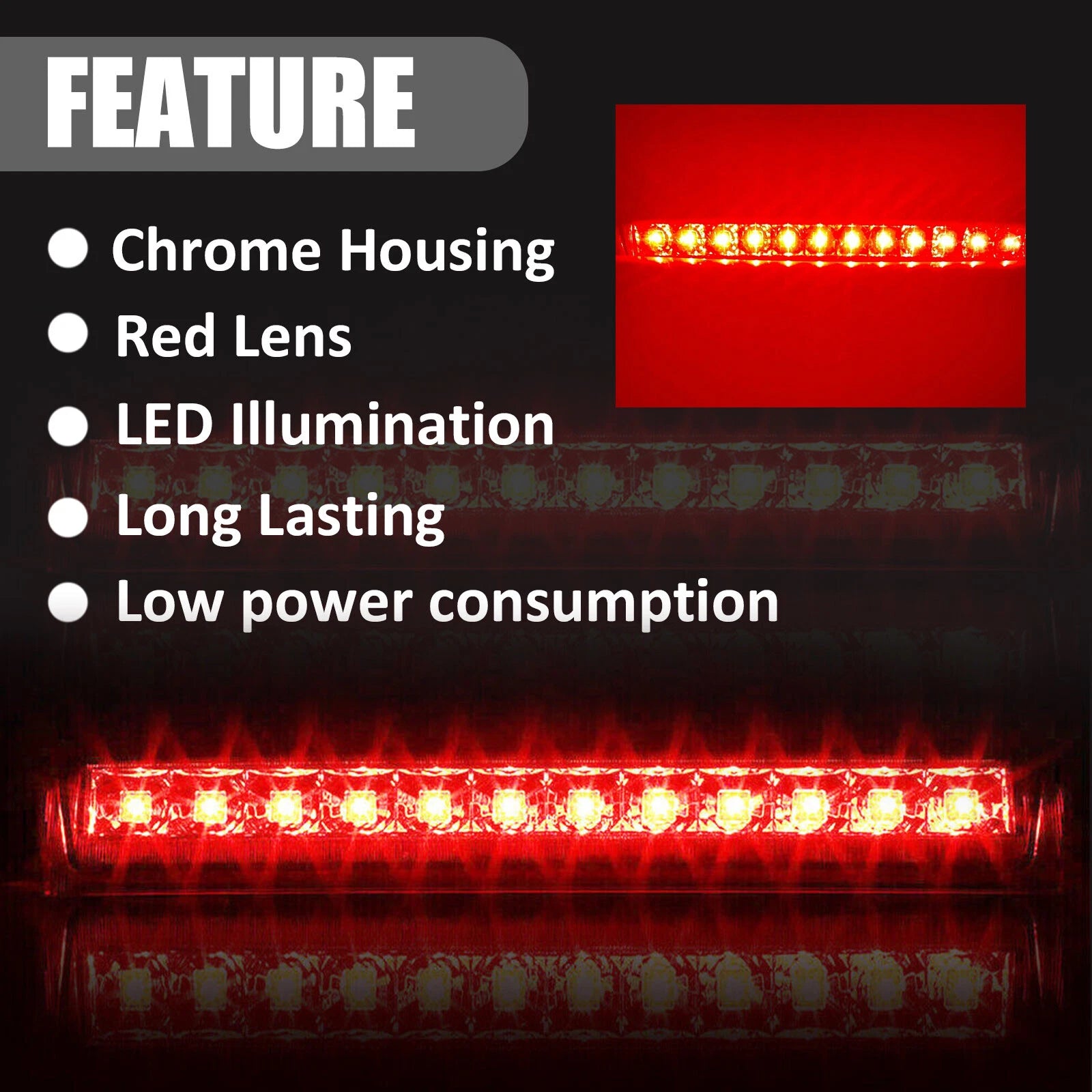 Rear LED Third Brake Light for Chevy Tahoe Suburban GMC Yukon XL (2000–2006)