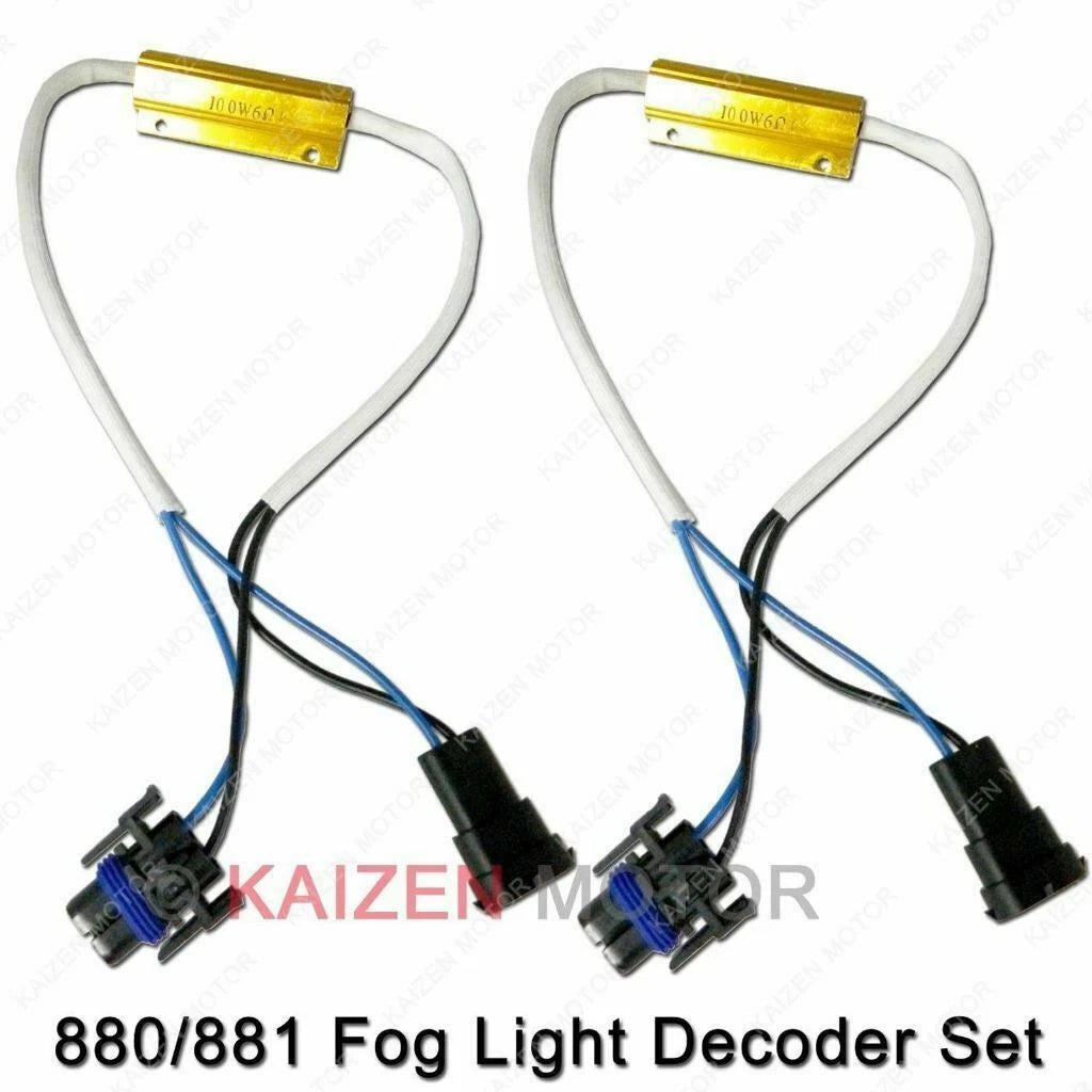 Error-Free CANBUE DRL Fog Light Resistor Decoder Wiring Conversion for H8 H11 (2011-2024)