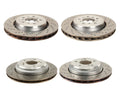 Set of 2 Front 345mm Rear 328mm Brake Disc Rotors Kit for BMW E46 E85