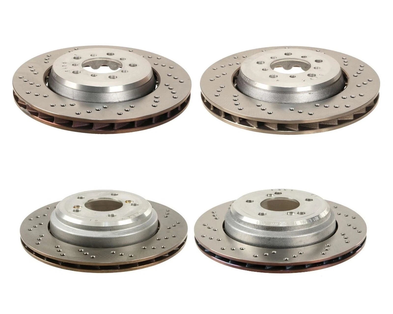 Set of 2 Front 345mm Rear 328mm Brake Disc Rotors Kit for BMW E46 E85