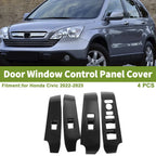 4 Pcs Window Switch Bezel Covers for Honda Civic (2022-2025)
