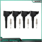 Set of 4 Ignition Coils & Spark Plugs for Chevrolet Blazer GMC Acadia Cadillac XT4 (2019–2023)