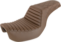 Saddlemen Step-Up Seat for Harley Davidson (2014–2023) - Brown Tuck-n-Roll