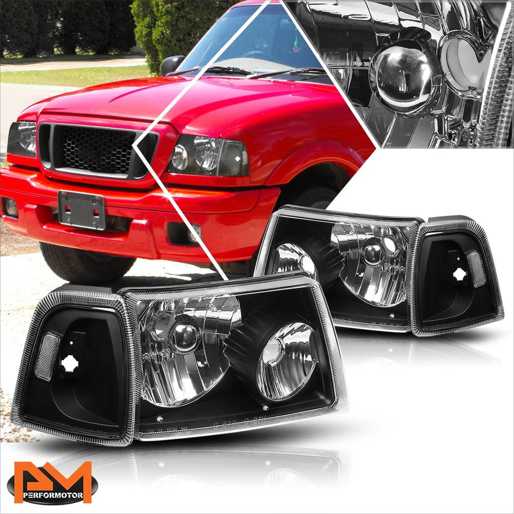 Headlight and Clear Side Corner Lamp Pair for Ford Ranger (2001–2011)