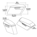Hard Saddlebags with Chrome Brackets for Harley Softail Fatboy (1990–2023)