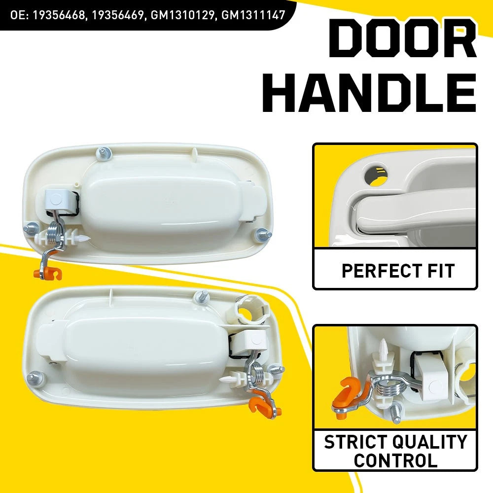 Set of 2 Exterior Door Handles for Chevy Silverado GMC Sierra (1999–2007)