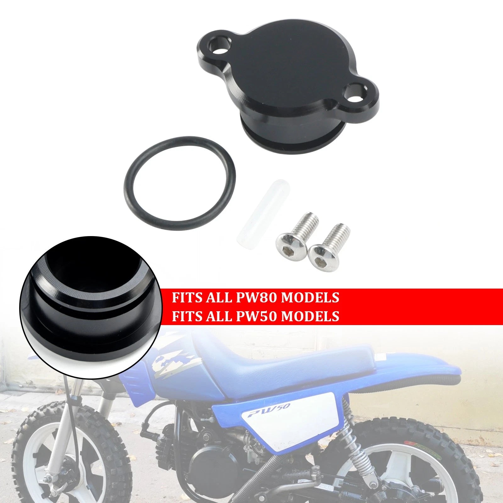Oil Injection Pump Delete Block Off Plug for Yamaha PW50 PW80 (All Years)