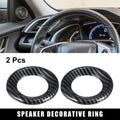 2pcs Loudspeaker Circle Trim for Honda Civic (2016–2021) Carbon Fiber
