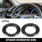 2pcs Loudspeaker Circle Trim for Honda Civic (2016–2021) Carbon Fiber