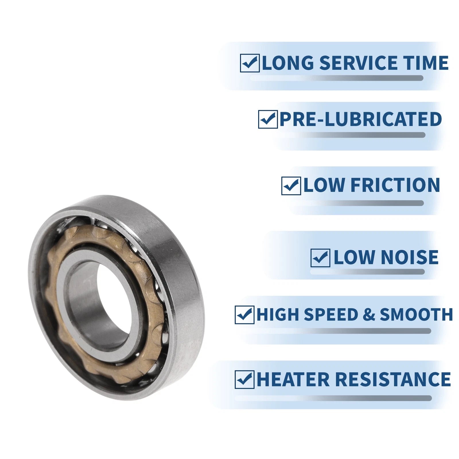 E13 Deep Groove Ball Bearings for Scooter Skateboard Wheel (13x30x7mm)