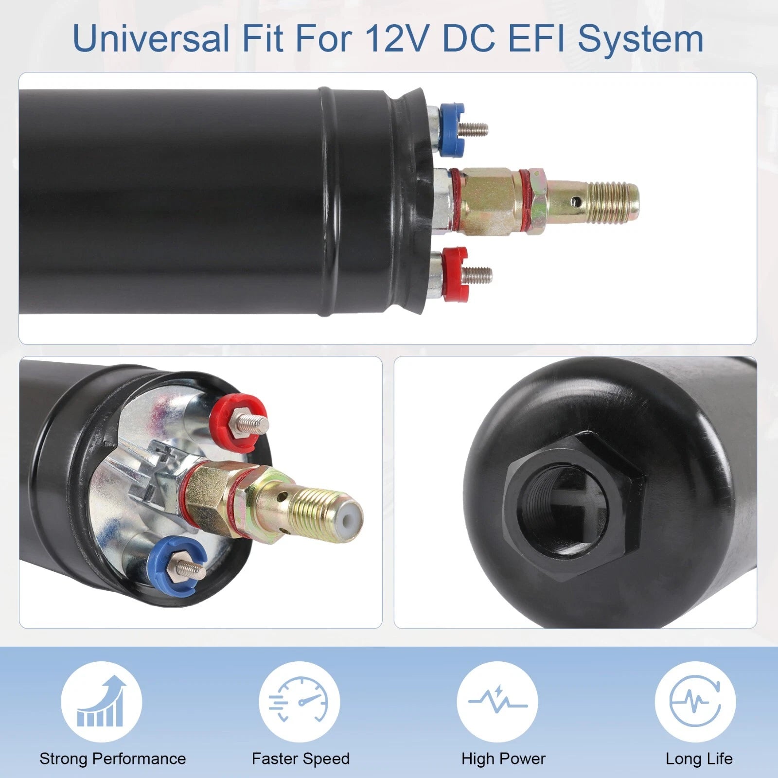 External Inline Electric Fuel Pump 300LPH for Universal Applications (E85)
