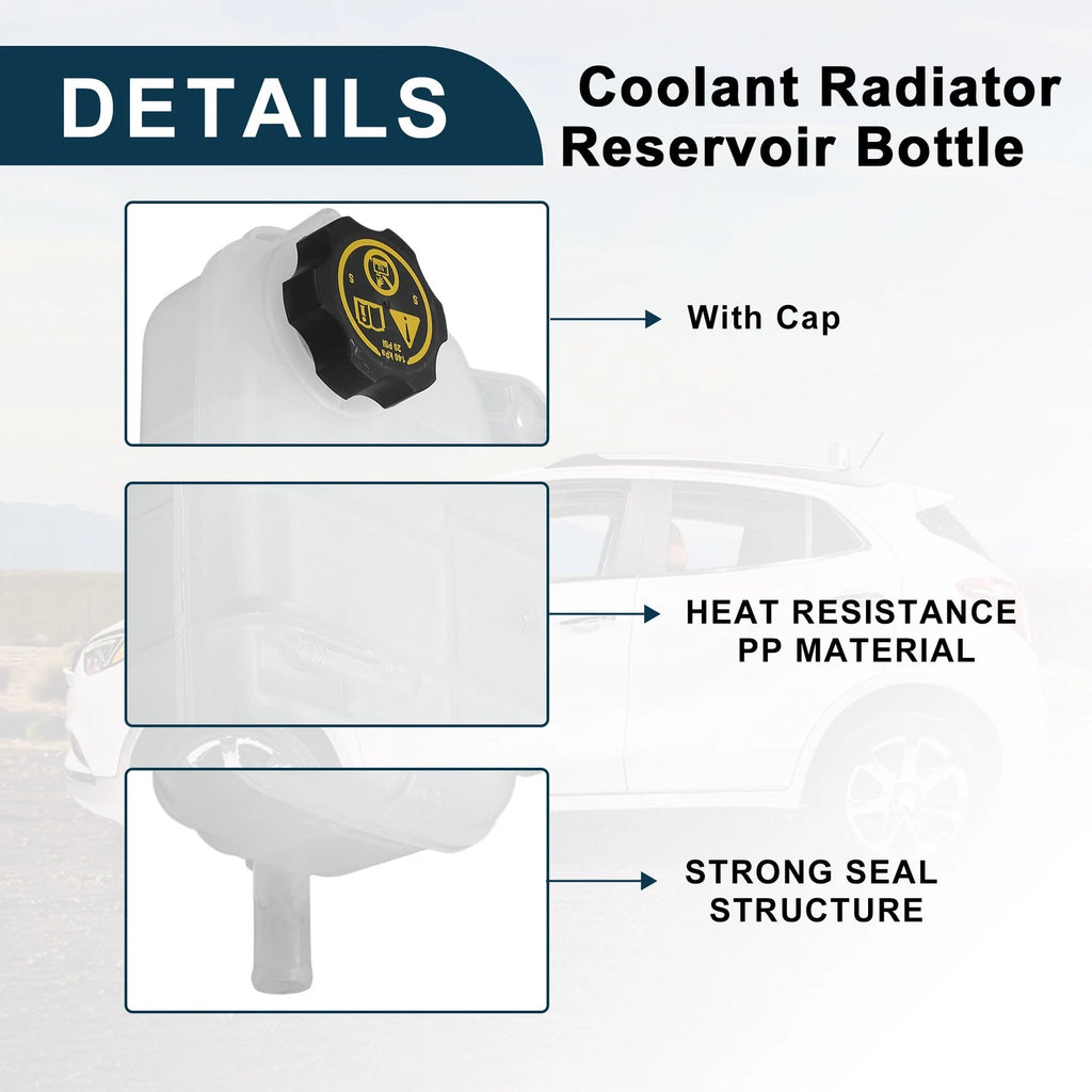 Set of 1 Coolant Expansion Overflow Tank with Cap No. 95201979 for Buick Encore (2013–2020)