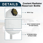 Set of 1 Coolant Expansion Overflow Tank with Cap No. 95201979 for Buick Encore (2013–2020)