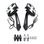 LED Turn Signal Integrated Mirror for Honda Kawasaki Suzuki (All Models)