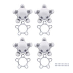 Metal Hub Caps Set of 4 Chrome 5 Lug 4-3/4 for Vintage Spider Wheels (1970–1990)