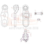Set of 12 Front Ball Joints and Tie Rods for Lincoln Town Car (1991–1994)